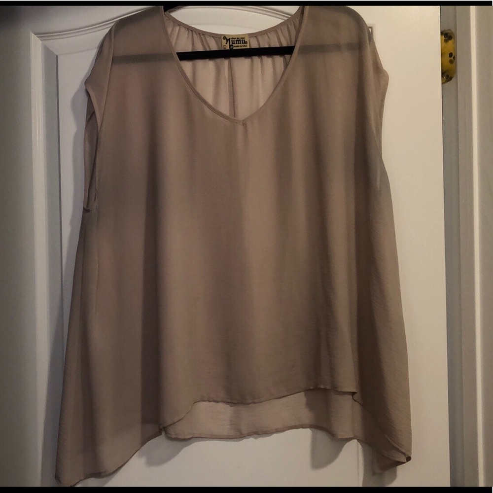 MUMU sheer dress top